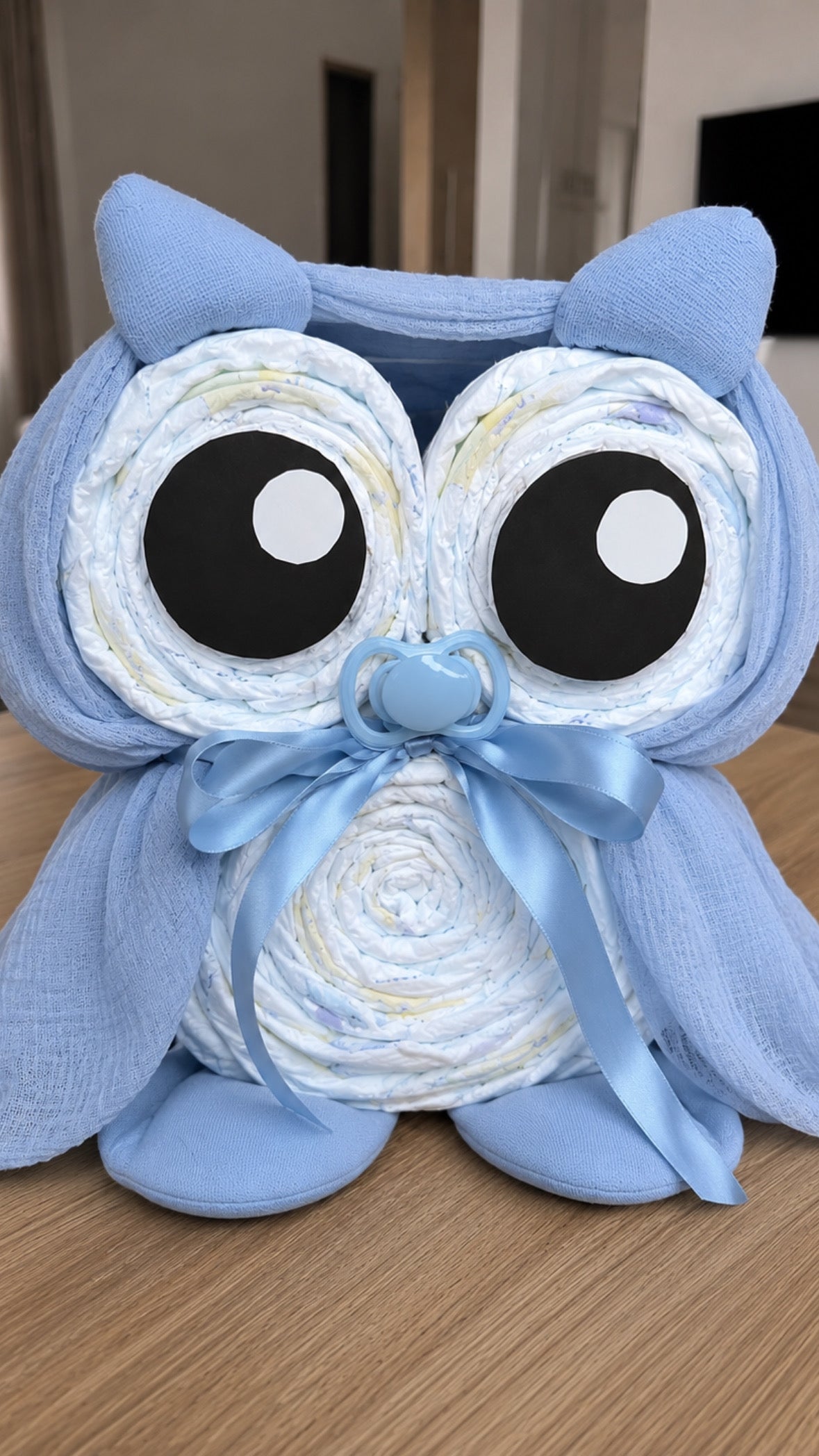 🦉 Sova od pelena – savršen poklon za bebu 💙